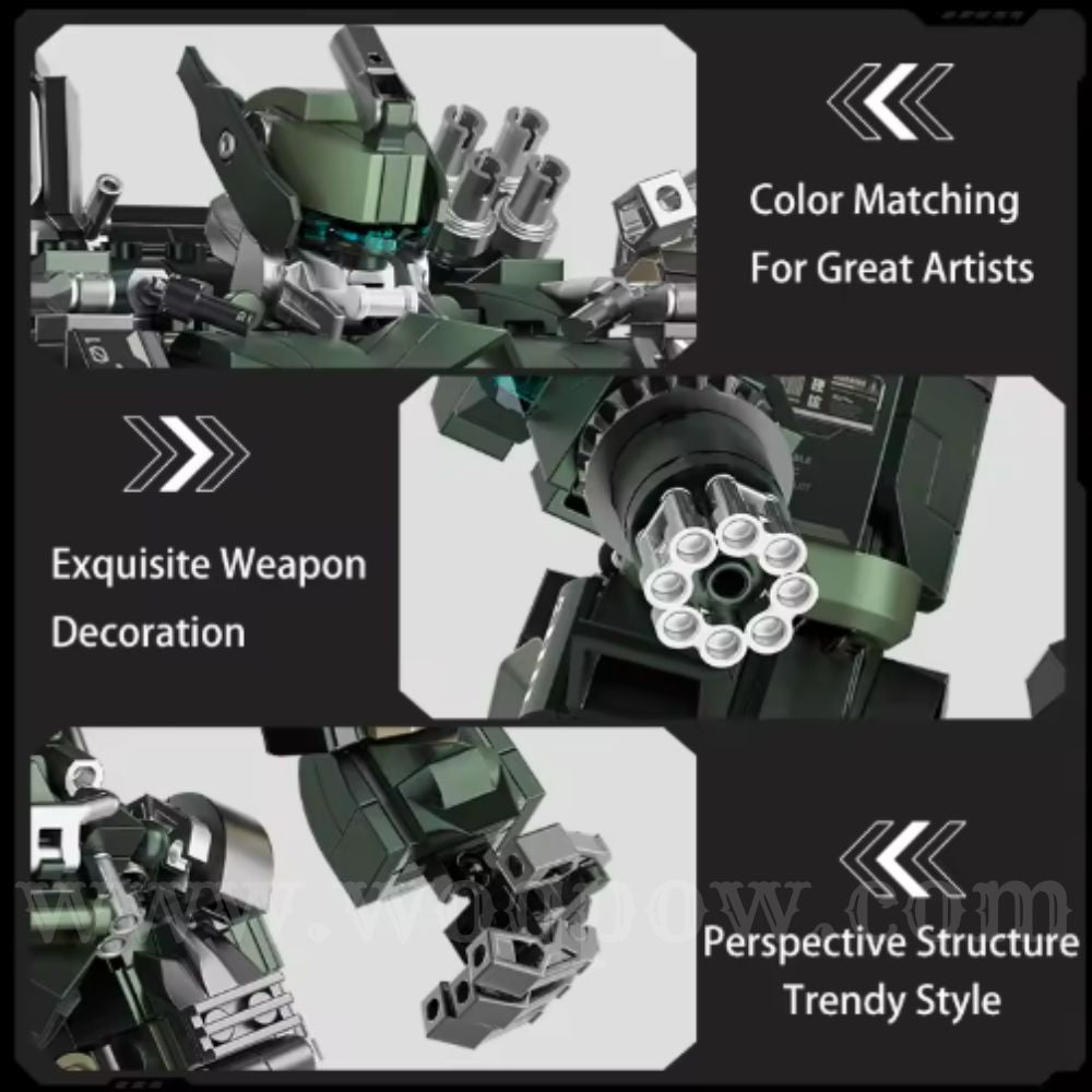 woqpow buldblock | Robot Alphe Mech Kit | 1403 Pcs