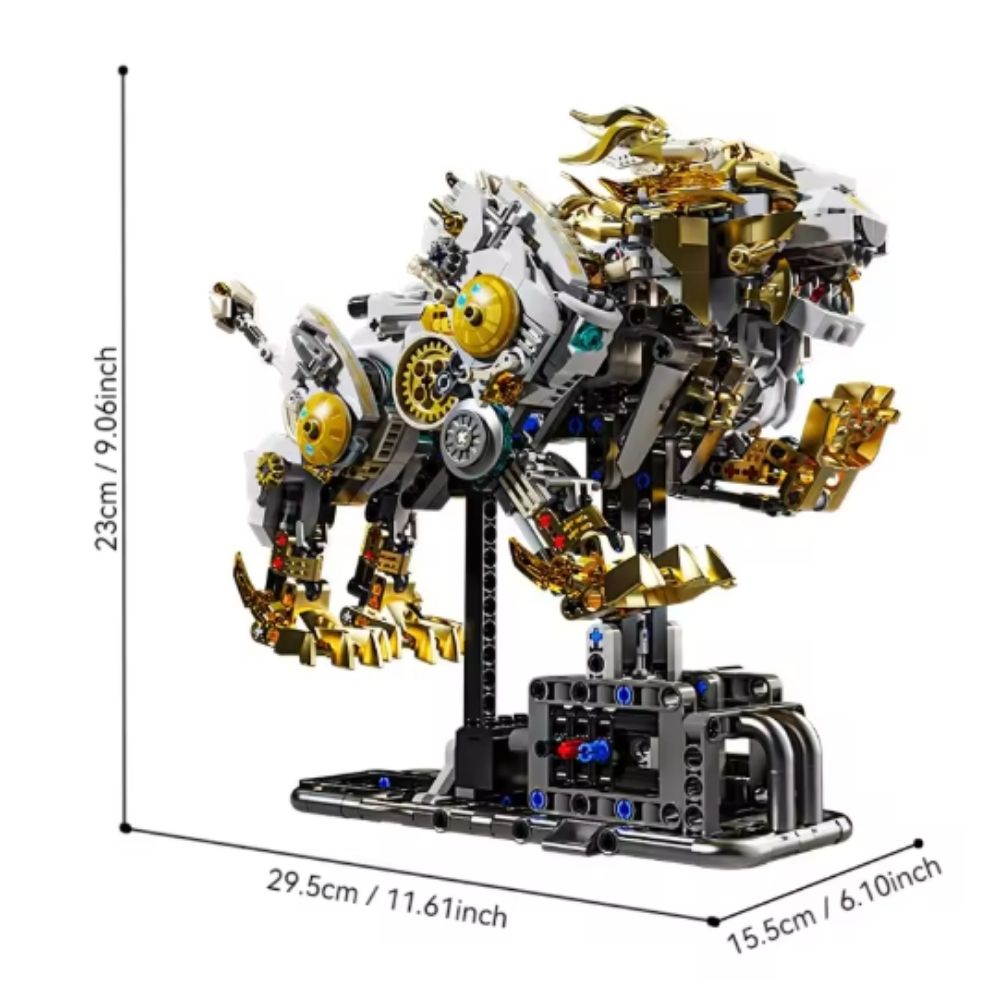 woqpow buldblock | Kit Robot Lion Mech | 1073 Pièces