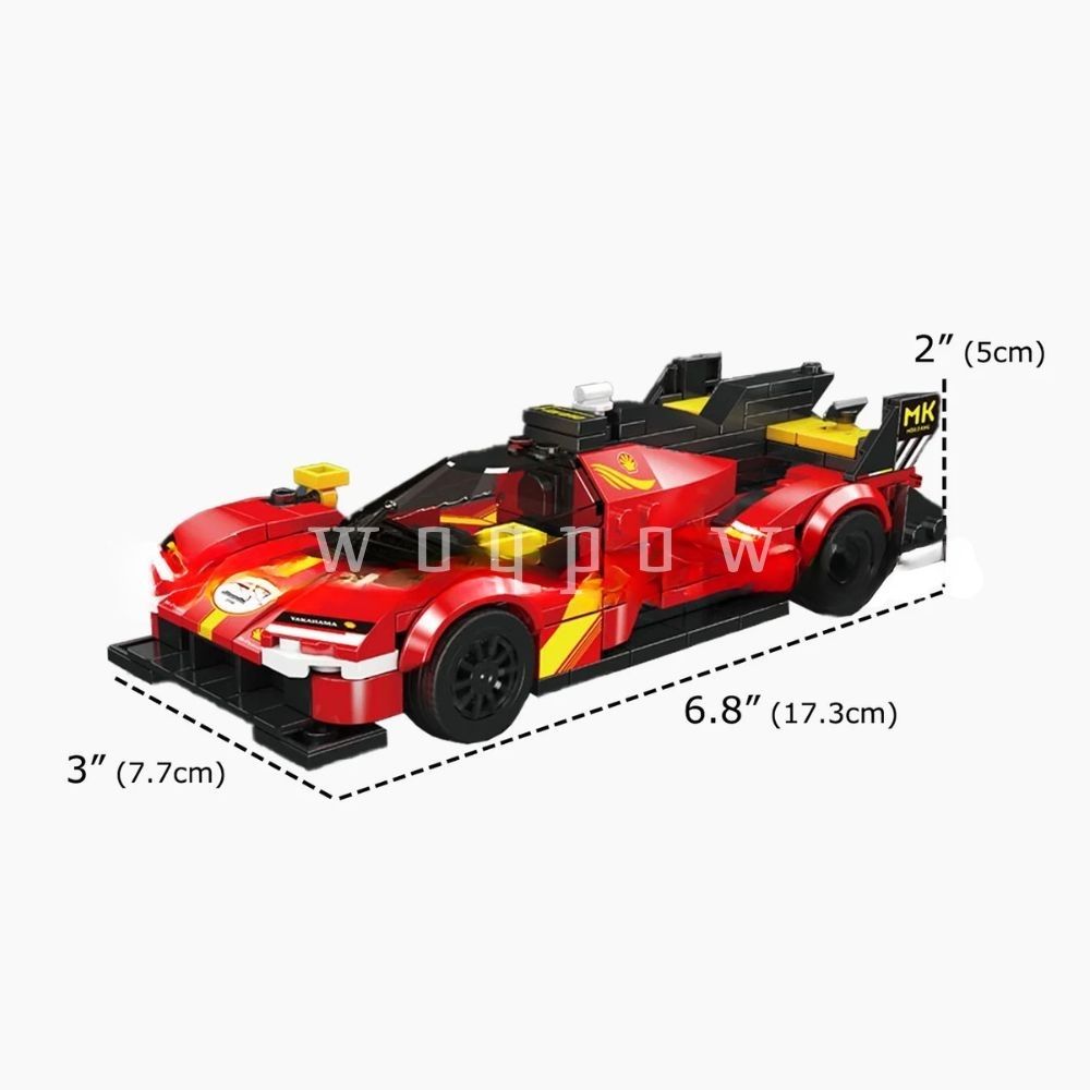 woqpow buldblock | Voiture de Course Empilable FR499P | 355 Pièces