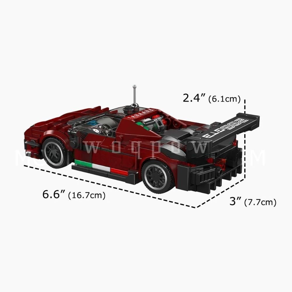 woqpow buldblock | Voiture de Course Empilable F296 GT3 | 416 Pièces