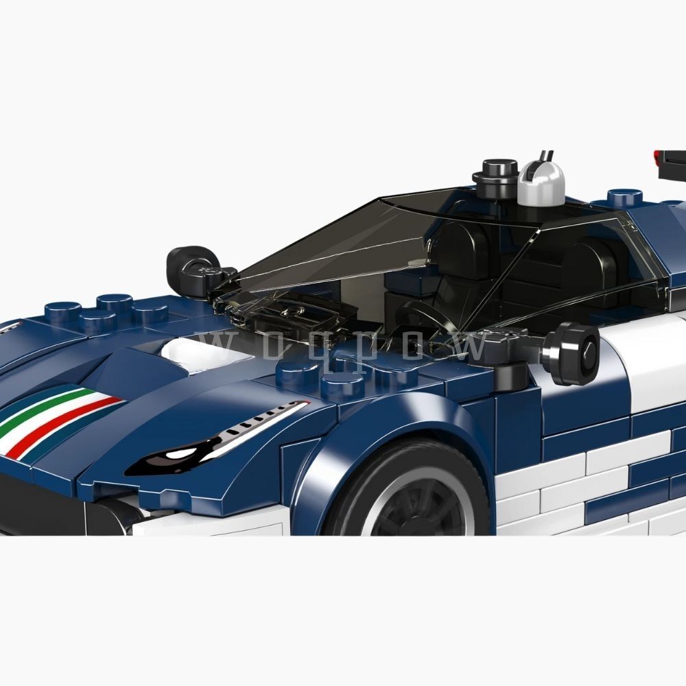 woqpow buldblock | Stackable Race Car F488 GT3 | 410 Pcs
