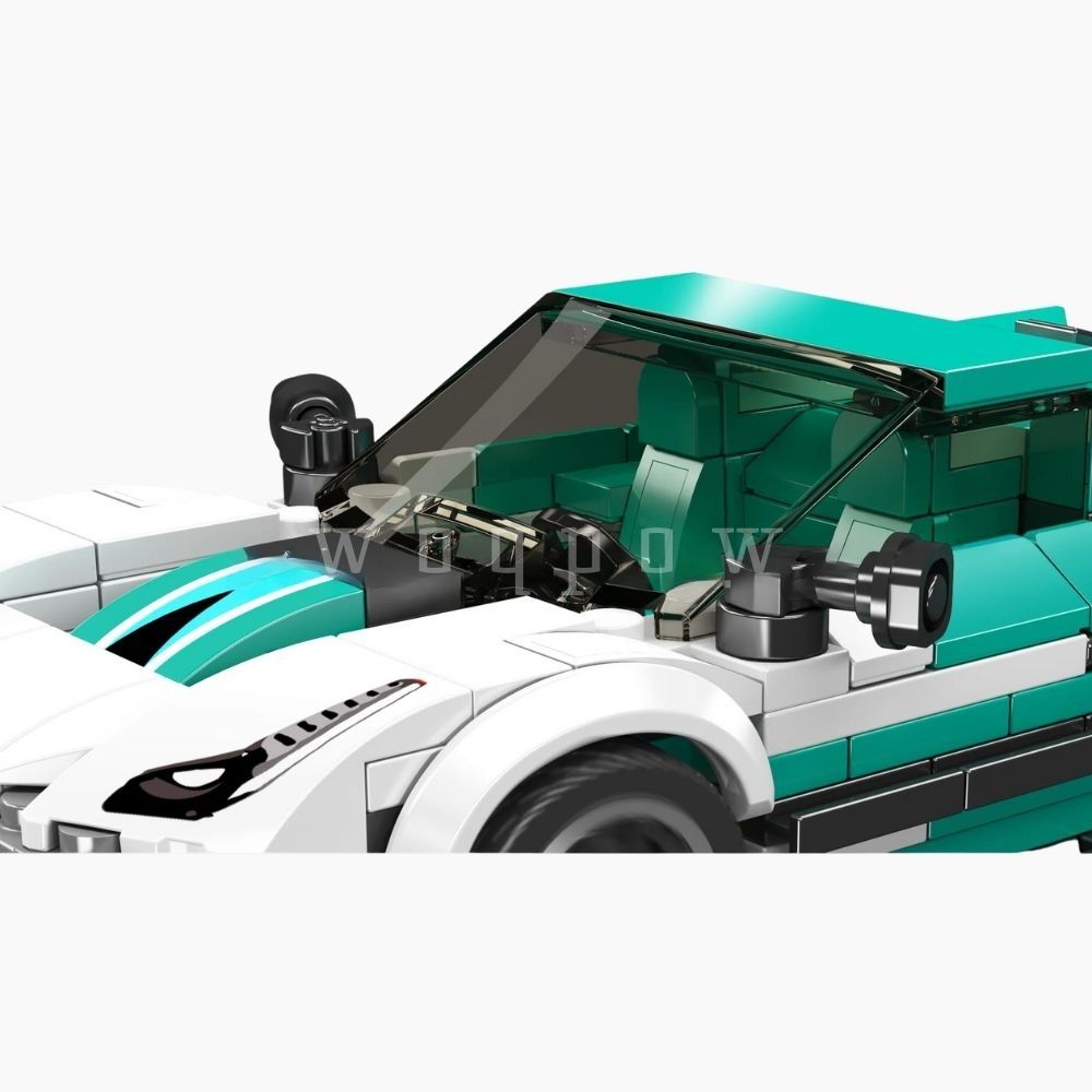 woqpow buldblock | Voiture de Course Empilable F8XX | 412 Pièces