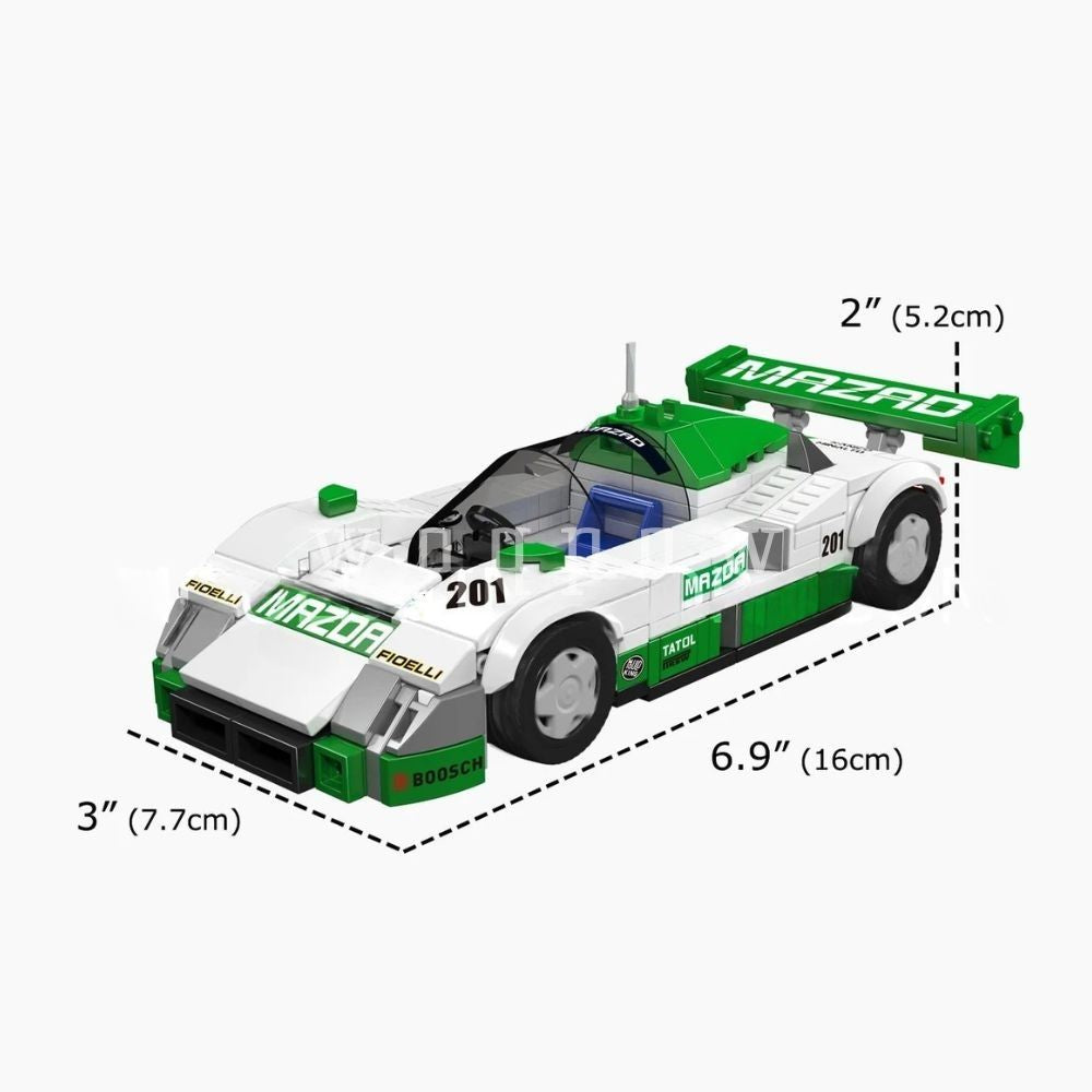 woqpow buldblock | Voiture de Course Empilable 787B | 325 Pièces