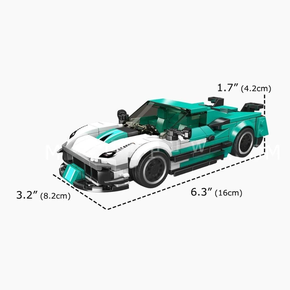 woqpow buldblock | Voiture de Course Empilable F8XX | 412 Pièces