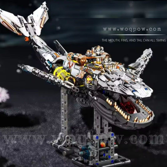 woqpow buldblock | Robot Whale Mech Kit | 1388 Pcs