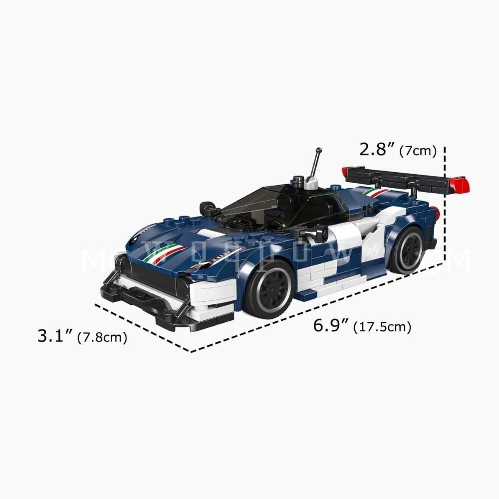 woqpow buldblock | Stackable Race Car F488 GT3 | 410 Pcs