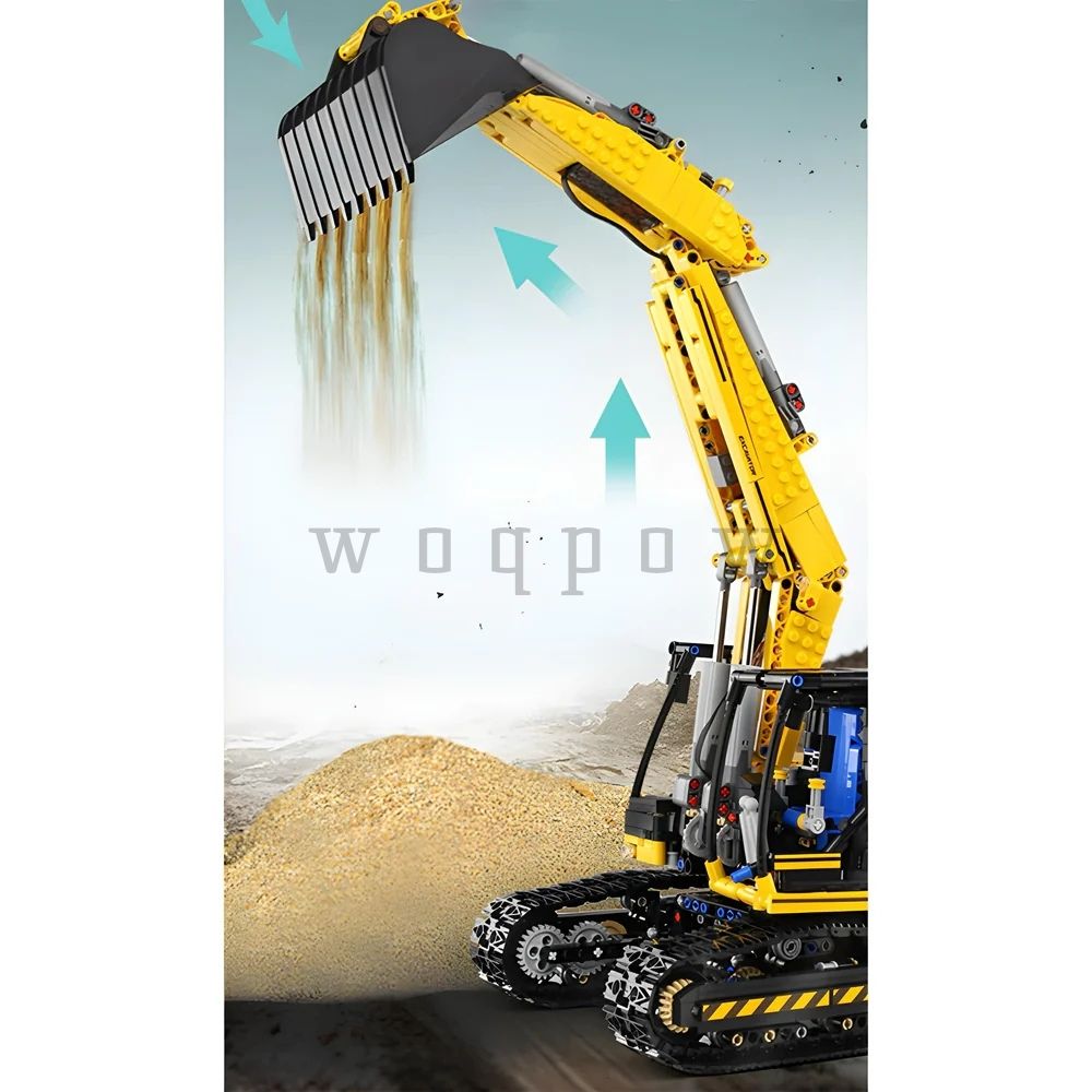 woqpow buldblock | Tracked Excavator | 1830 Pcs